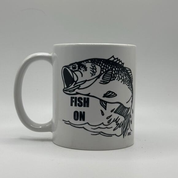 Fish On – White Ceramic Coffee Mug (11oz) - Picture 2 of 2